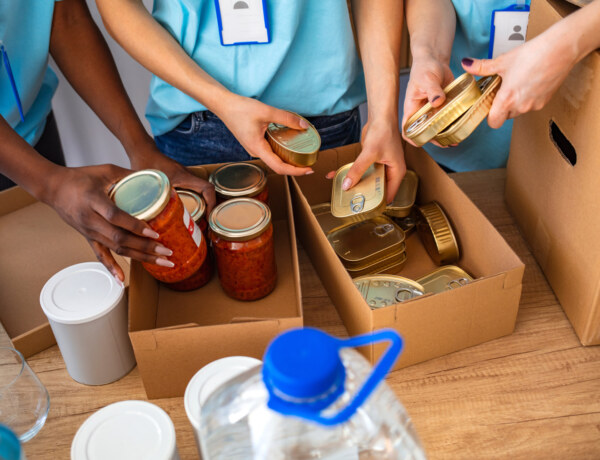 Food drive event organized by a medical testing services company.